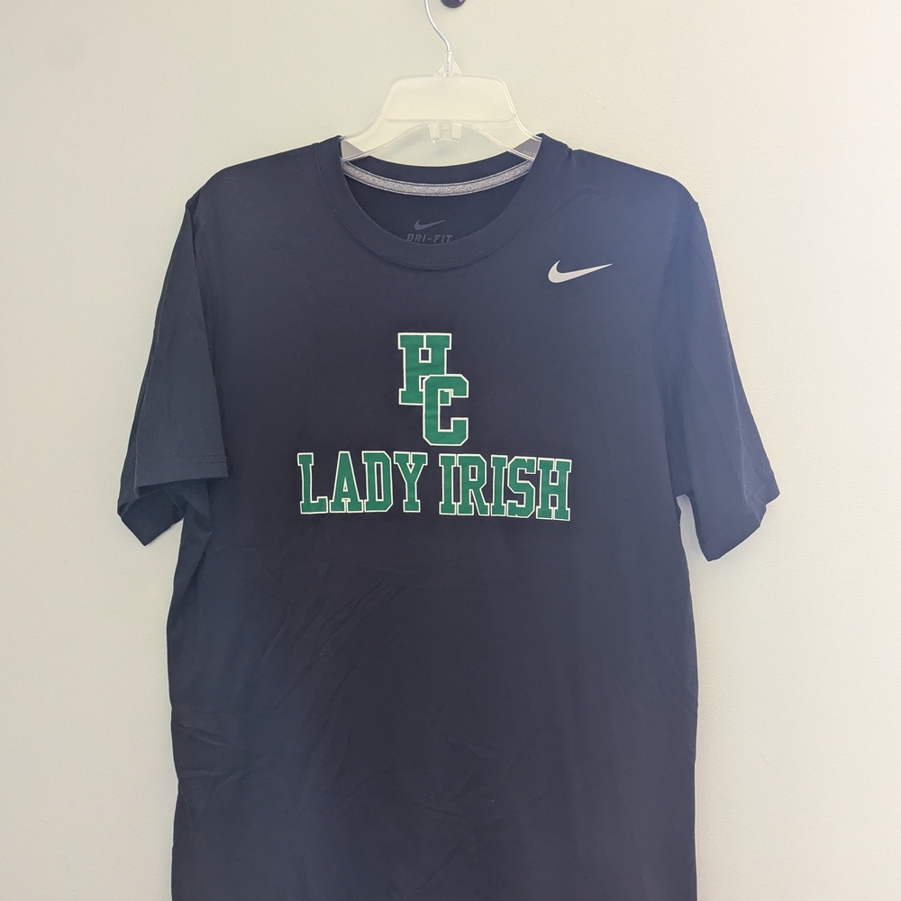 Nike Black and Green Men's Tee